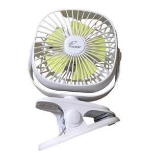 Fivestar -813   5-Inch  Clip Fan Mini Rechargeable Fan with Night Light