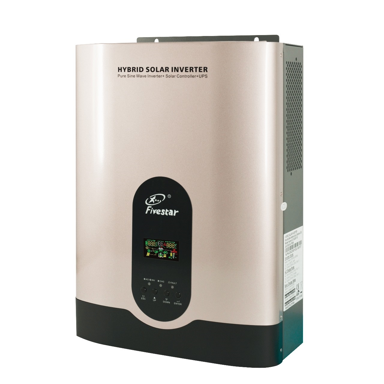 Fivestar 3.5KVA 3000W 24V PWM VO Pure Sine wave Hybrid Solar Inverter - Image 4