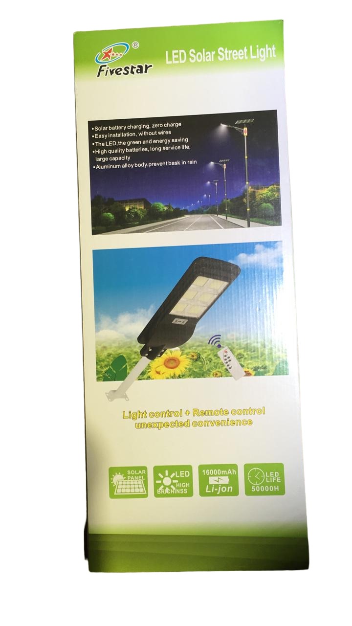 FS 300W Solar Street Light Security LED Floodlight With A remote Control Fivestar GT072 - Image 2