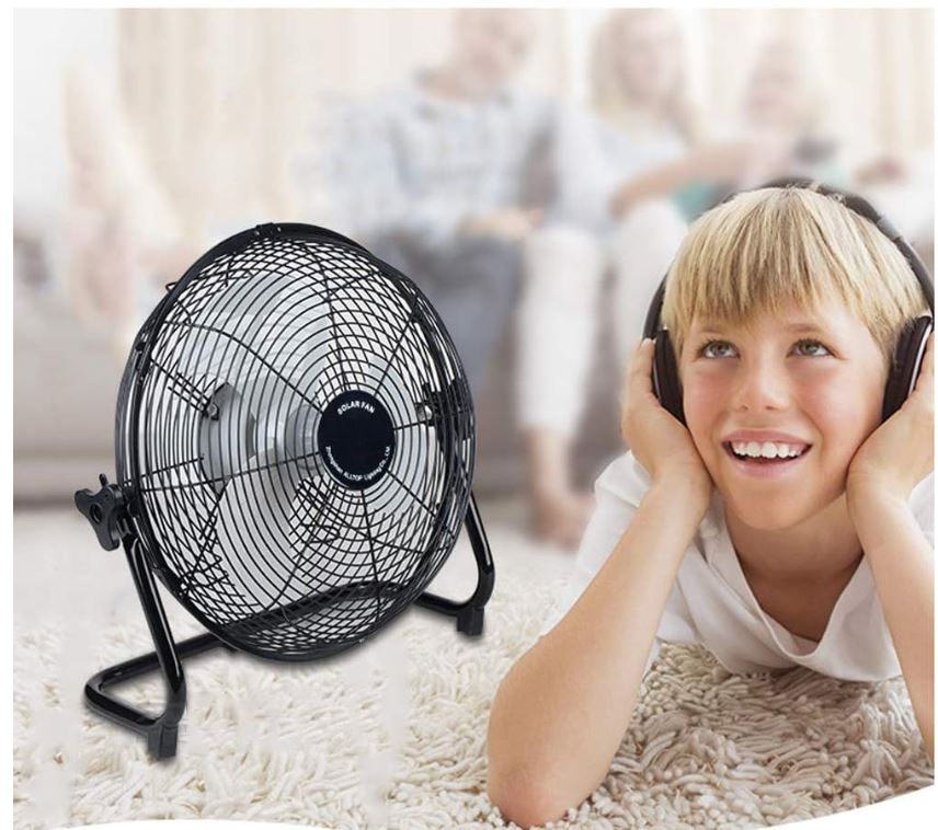 Fivestar -800 12-Inch Solar Rechargeable Desktop Fan Portable And Compact Design - Image 3