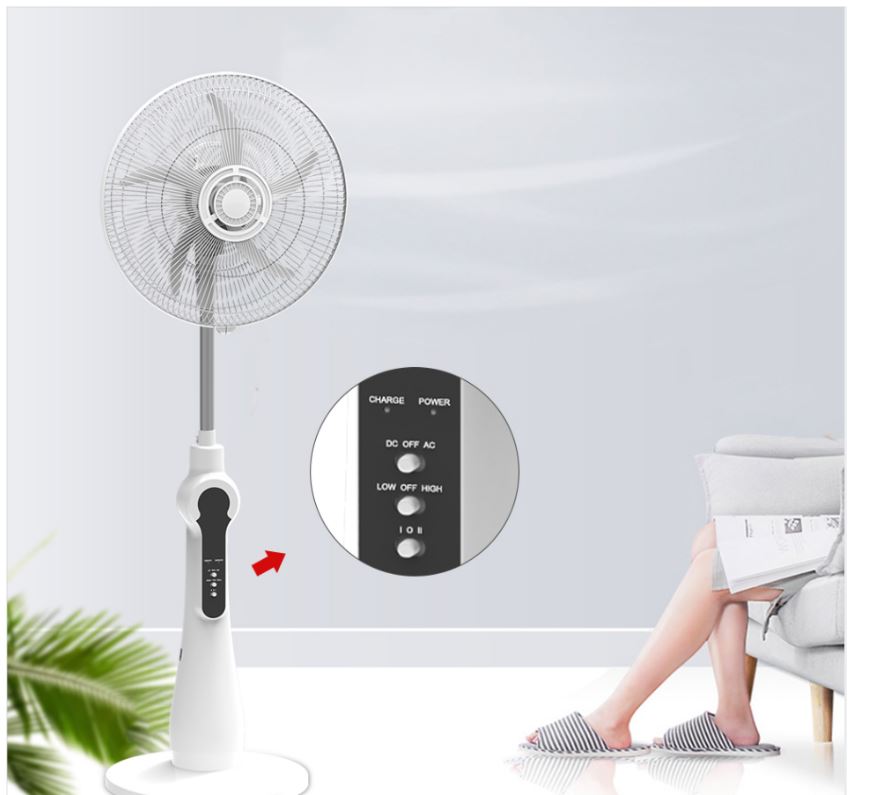 Fivestar -805 16-Inch Rechargeable Stand Fan Light With A USB Cable - Image 5