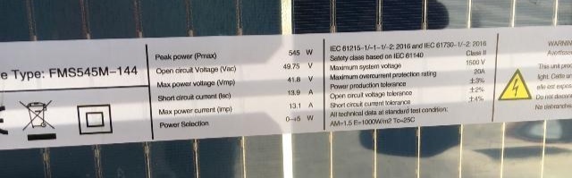 Fivestar 545w Bifacial /Double Mono Solar Panel Mono Half Cell Double Glass - Image 3