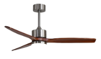 Fivestar  C142  Silver Real Wooden Fan Light with Remote Control 6 Wind Speed