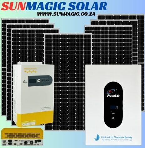 Fivestar 8kva Pure Sine Wave Load Shedding Combo 1x 10Kwh Battery and 8 x 540w mono solar panels - Image 2