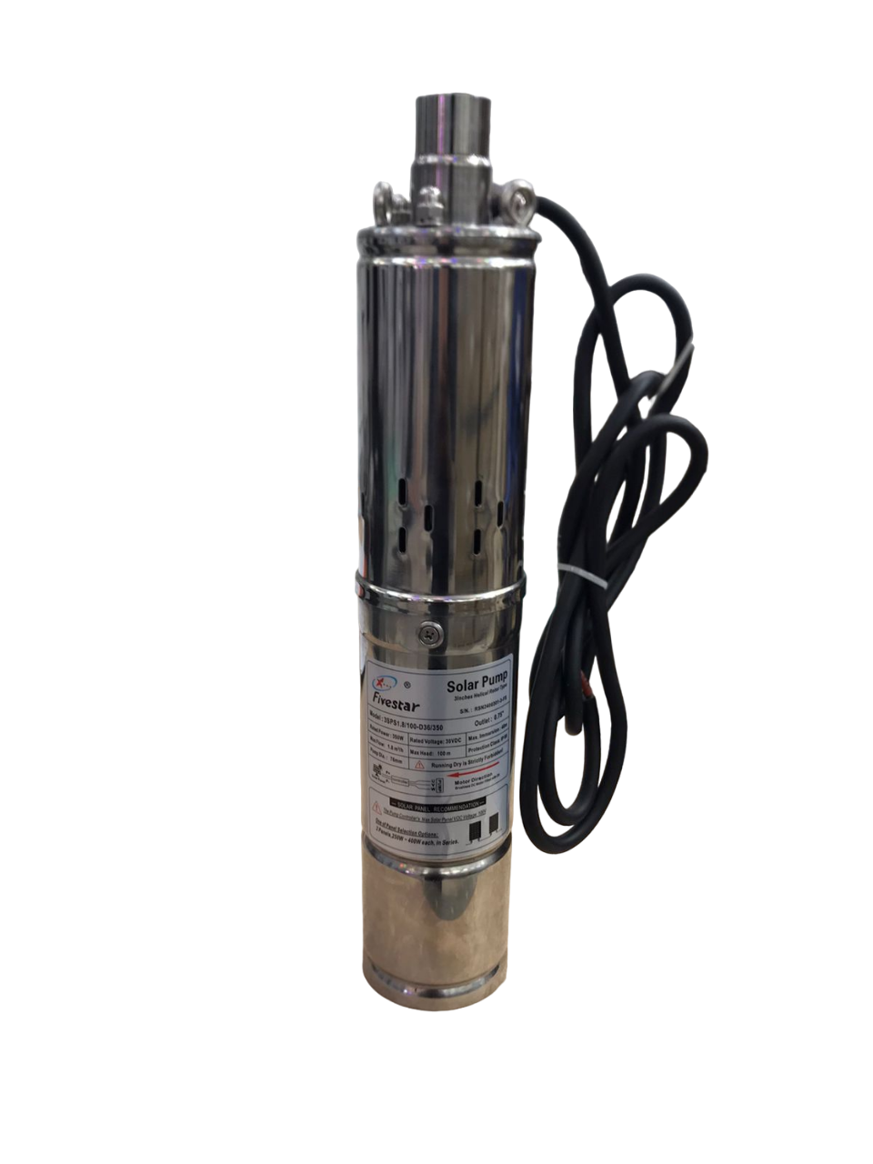 Fivestar 3SPS- 350w 36v 100m Solar Borehole Water Pump - Image 2