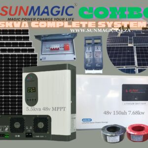 Fivestar 5.5Kva Complete System Combo With 6 x 540w, 7.68kw Lithium Battery