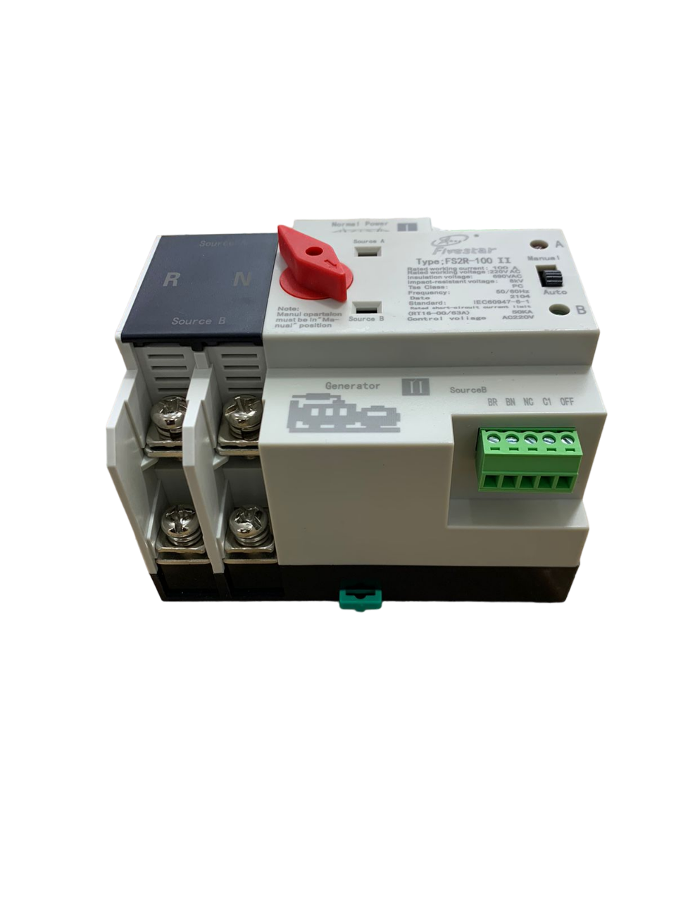 FS- 100A 2p Grid to Generator Automatic Changeover Switch - Image 3