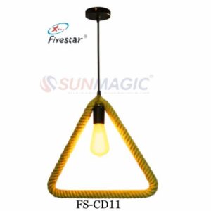 Fivestar- CD11 Triangle Vintage Rope Pendant Light