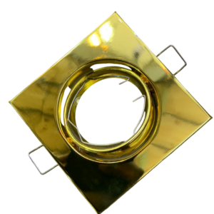 FS- NF004- GU10/MR16 Swivel Square Downlight Fitting- Gold Colour