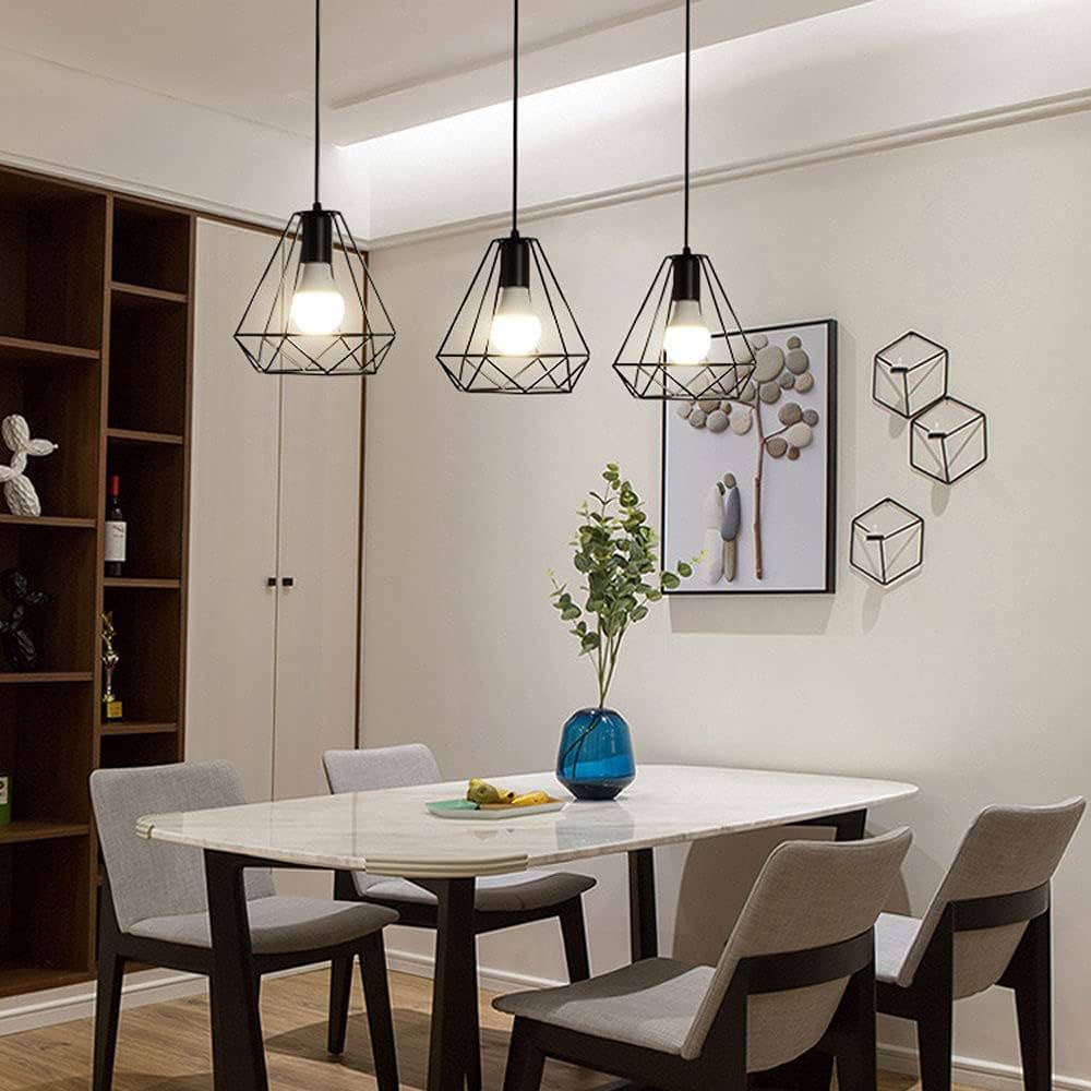 Fivestar- CD71 Black Triangle Metal Pendant Light With 3bulb(E27) - Image 4
