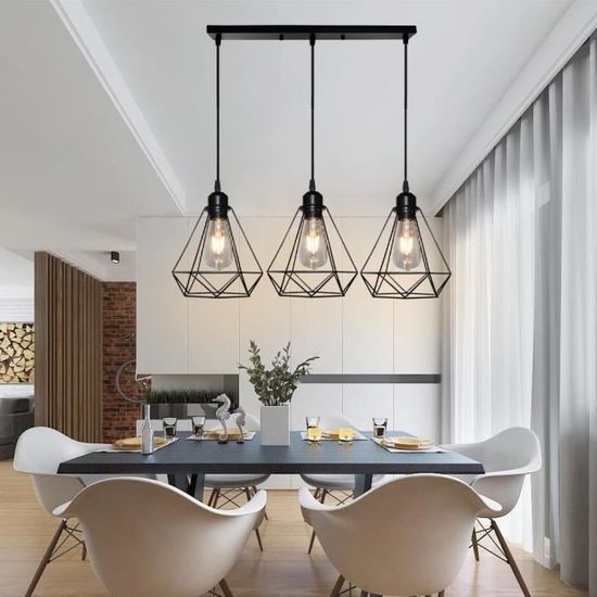 Fivestar- CD71 Black Triangle Metal Pendant Light With 3bulb(E27) - Image 6