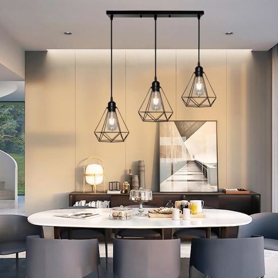 Fivestar- CD71 Black Triangle Metal Pendant Light With 3bulb(E27) - Image 7