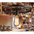 Fivestar- CD98 Vintage Spoked Wheel Pendant Light - Image 3