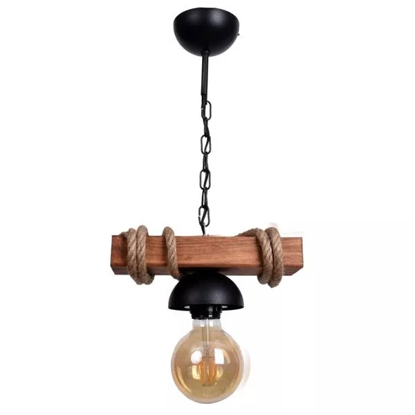 Fivestar- CD87 Single Head Rope Wooden Pendant Light