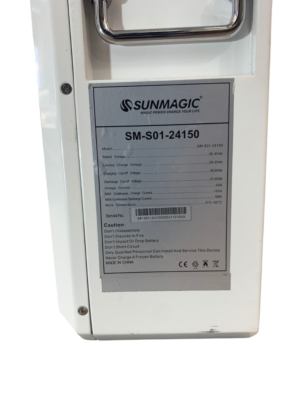 Sunmagic SM-S01-24150 3.8Kw 25.6v 150Ah LiFeP04 High Quality Lithium Ion Battery - Image 4