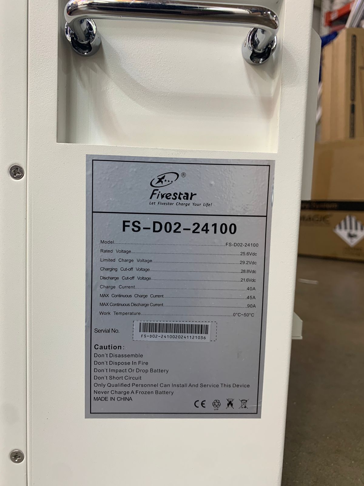 FS D02-24100 2.56kwh 25.6V 100Ah High Quality Lithium ion Battery - Image 4