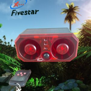 FS-N912T Intelligent Infrared Solar Alarm with Dual Speaker(130dB*2) Recording-24hrs Motion Sensor Flash & Alarm