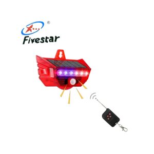 FS-N9115 Solar Intelligent Remote Control Alarm 129dB Loud Siren Motion Sensor will Detect Movement with in 5-8 Meter
