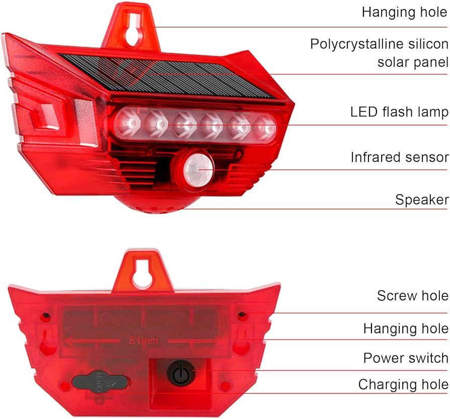 FS-N9115 Solar Intelligent Remote Control Alarm 129dB Loud Siren Motion Sensor will Detect Movement with in 5-8 Meter - Image 2