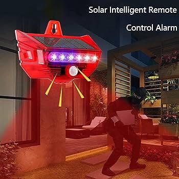 FS-N9115 Solar Intelligent Remote Control Alarm 129dB Loud Siren Motion Sensor will Detect Movement with in 5-8 Meter - Image 4