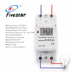FS-TM30 Digital Timer Switch LCD Display Weekly Programmable Electronic Relay Time 20 ON and OFF Timer(AC220V)