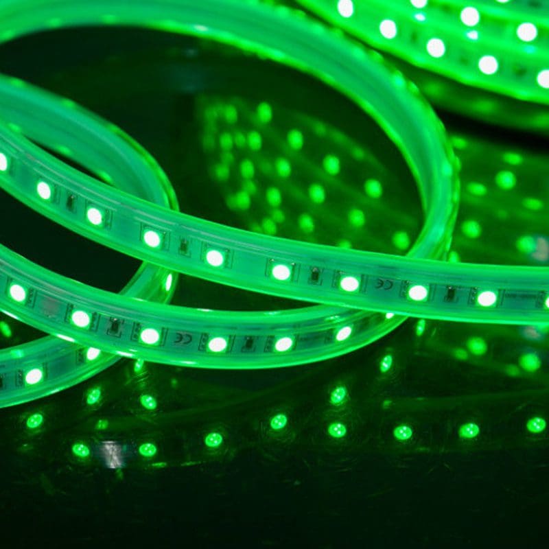 FS-DD02- 100M 220V 2835-8MM 120L/M Green LED Strip Light - Image 6