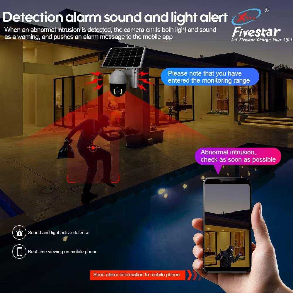FS-SCM004 WiFi Solar Camera 8MP Ultra HD IP65 WaterProof - Image 4