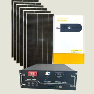 Gf-8KVA 6200w MPPT Fivestar Load Shedding Combo Backup Power Kit With FS-10 KWh Lithium Battery and 8x Solar 650W Solar Panels Mono