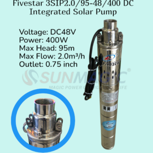 FS-3SIP2/95-48/400  48v 95m 400w Integrated Solar Water Pump