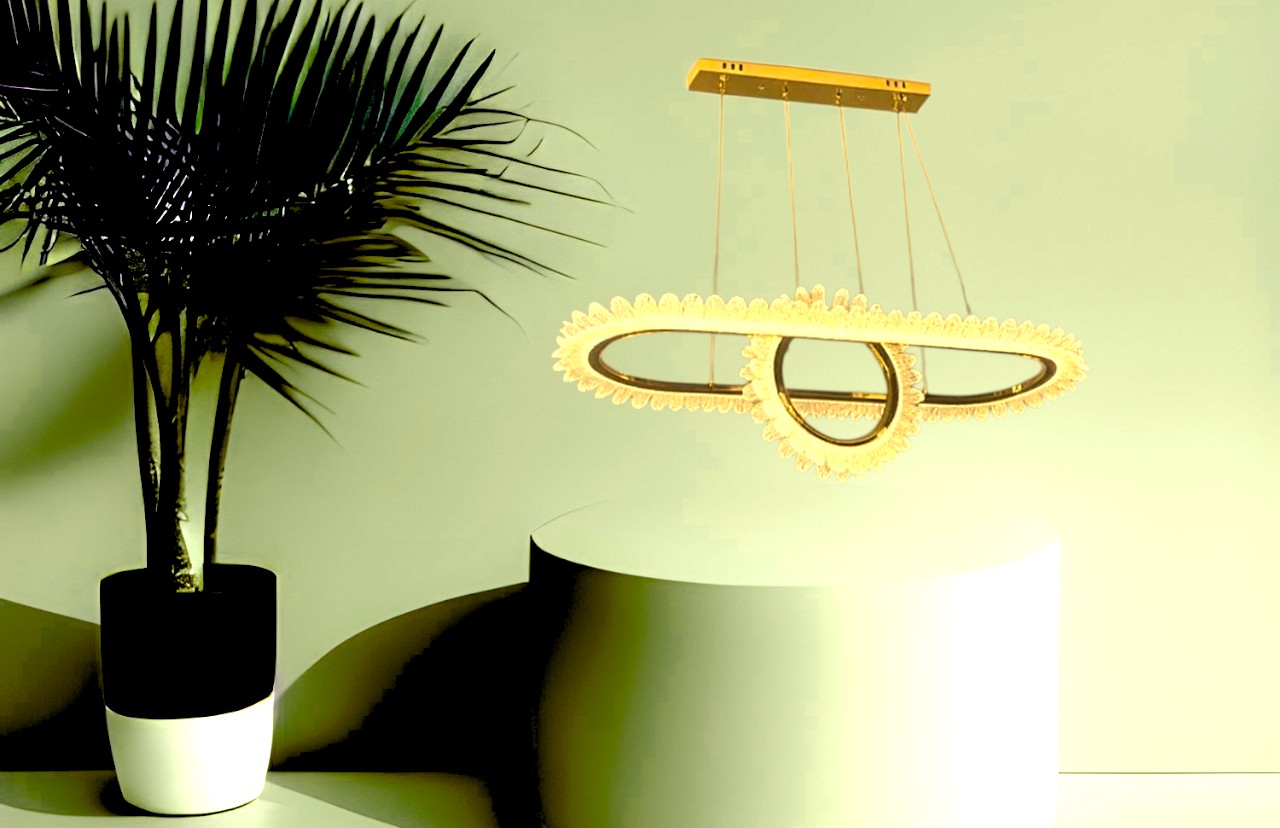 FS-CD20204 Modern Luxury LED Crystal Chandeliers Pandent Light Designed To Add a Touch of Sophistication And Style To Any Home Or Dining Room. - Image 2