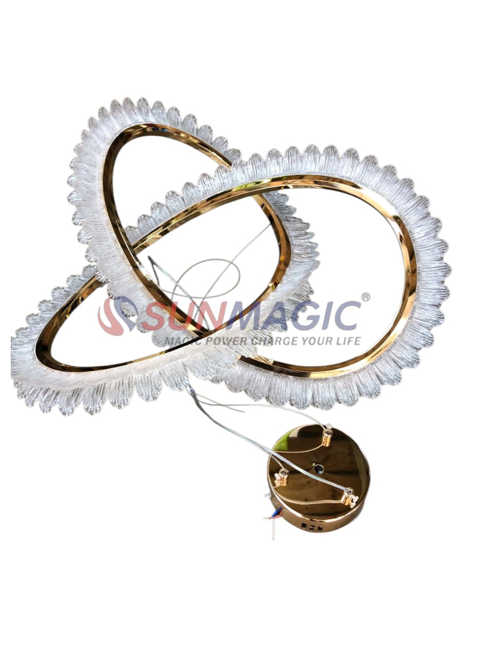 FS-CD20206 Modern Luxury LED Crystal Chandeliers Pandent Light Designed To Add a Touch of Sophistication And Style To Any Home Or Dining Room. - Image 2
